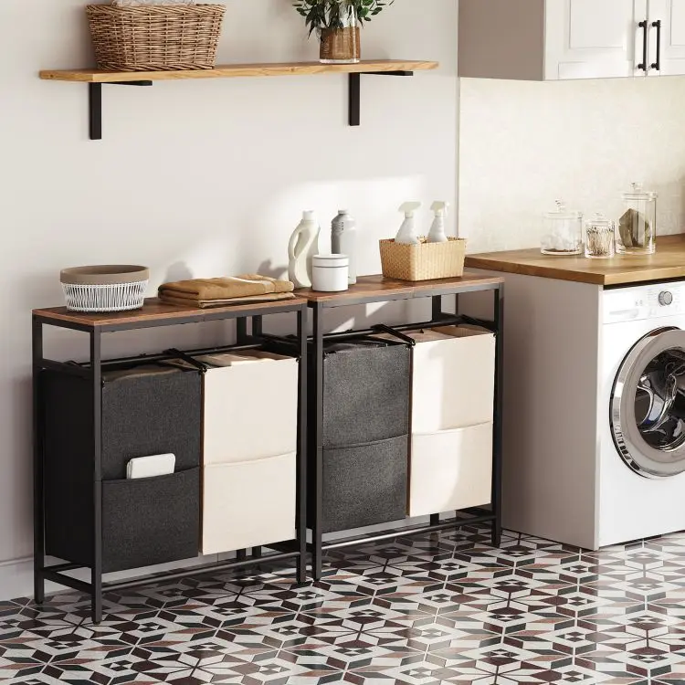 Wholesale Laundry Baskets, HOOBRO Brand Laundry Hamper Sorter for Clothes, Washing Basket Dirty Clothes Laundry Cart