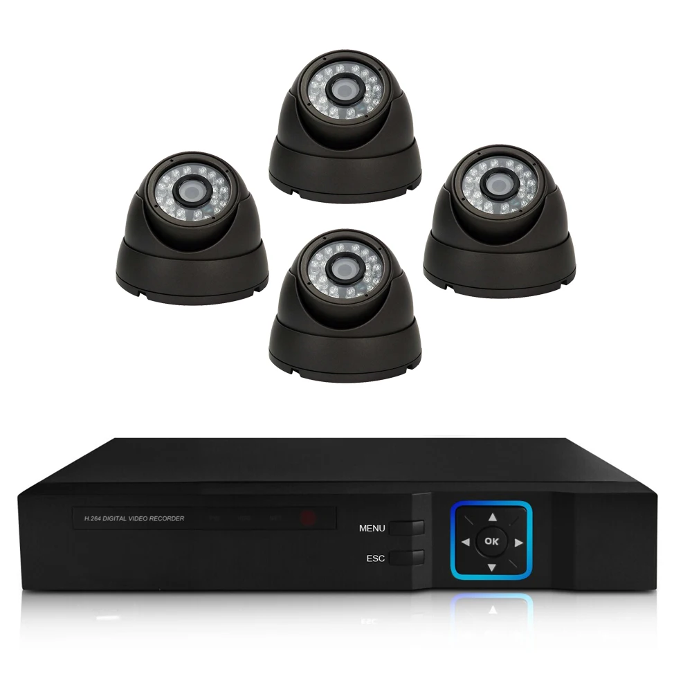  1080P 4ch AHD bullet/dome HD наружная/Внутренняя система безопасности для дома h264/h265 Мониторинг DVR