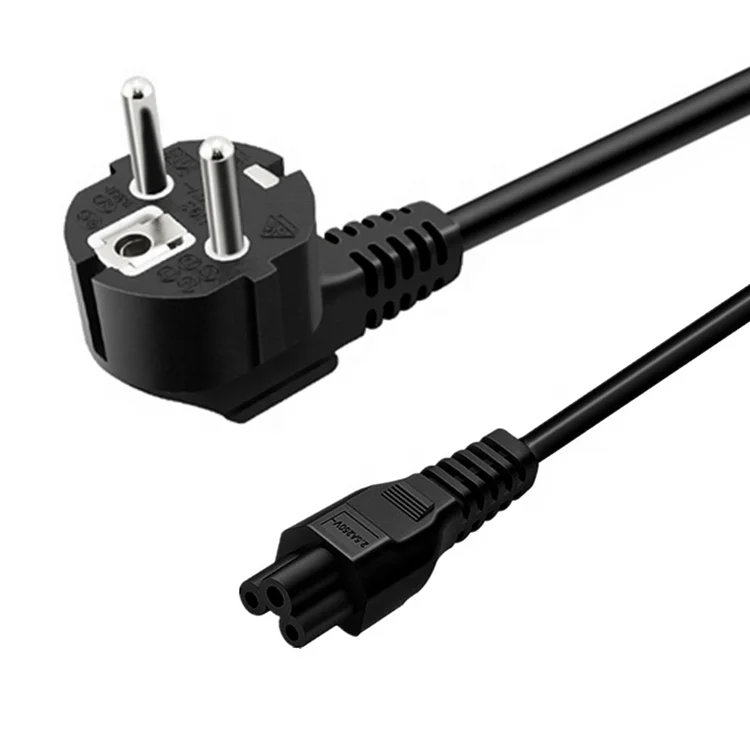 EU Schuko 3pin plug to iec 60320 c5 10A 16A 250v cloverleaf connector ac power cord for laptop projector printer