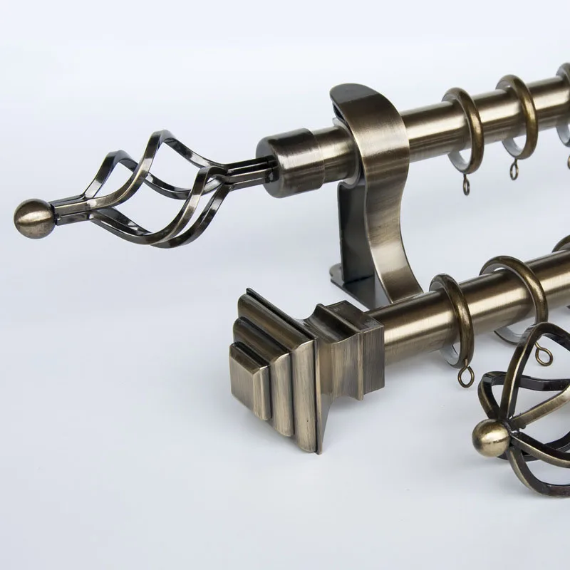 Curtain Rod Adjustable Curtain Rod With Marbled Finial For Windows