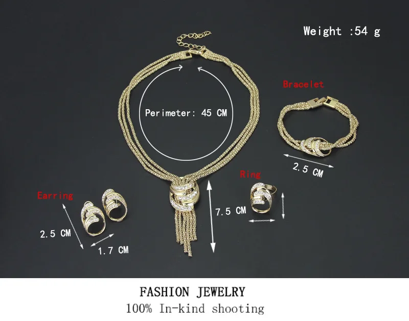  Latest Design 18k Gold Plated Wholesale Artificial Jewellery Set Diamond