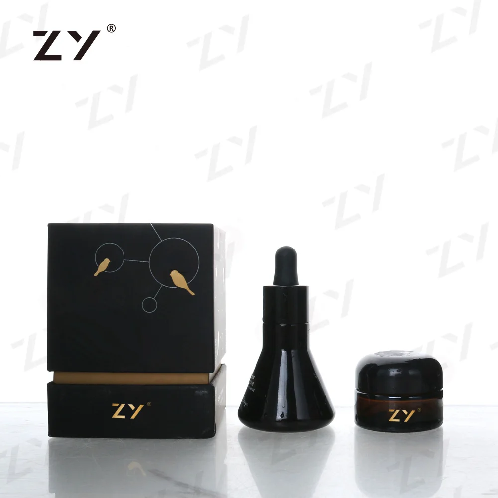 Unique Private Label Advanced Technology Empty Black Glass 50 Ml 60Ml 2Oz Luxury Dropper Body Lotion Essential Oil Bottle