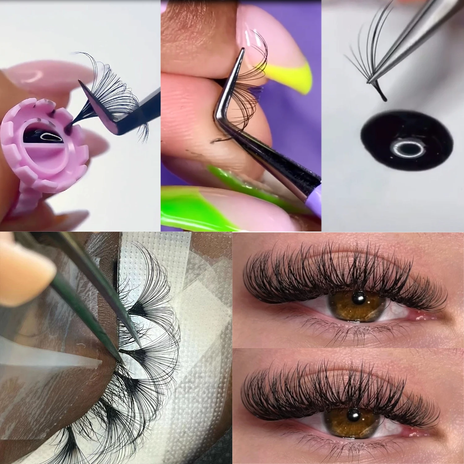 Factory Direct Supply High Quality Velvet Lash Extension Tray Korean Pbt Material Korea Eyelash Extension