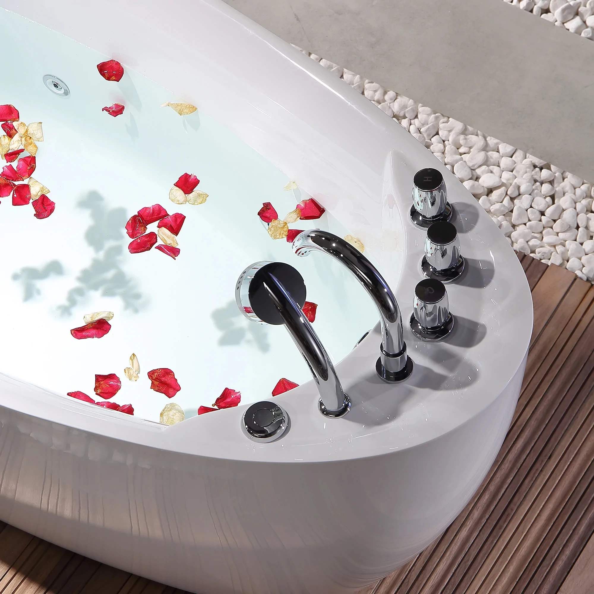 Indoor White Freestanding Massage Bathtub Hot Selling  Acrylic Bathroom Alone Jet Whirlpool Spa Bathtub Jetted Tub Hydro Tub2023