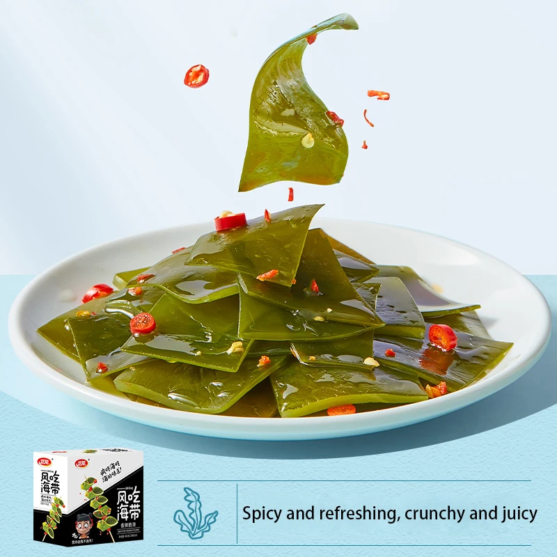 
Wholesale Vegan Snack Spicy Kelp Organic Sea Kelp Spicy Seaweed Snack 
