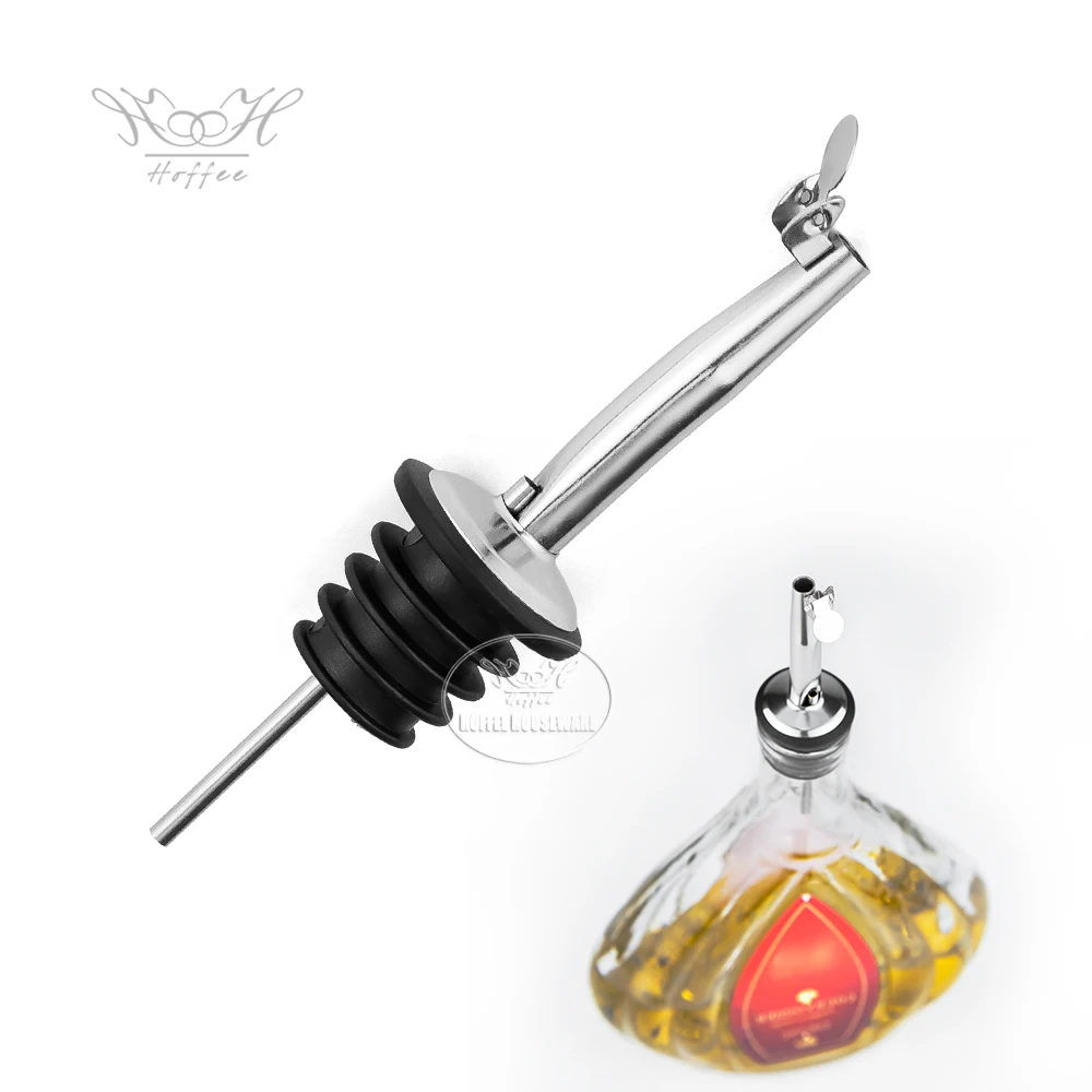 Stainless Steel Wine Bottle Liquor Pour Spout Fruit Fly Protection Lid Bartender Drink Pourer Oil Vinegar Alcohol Cork Pourer