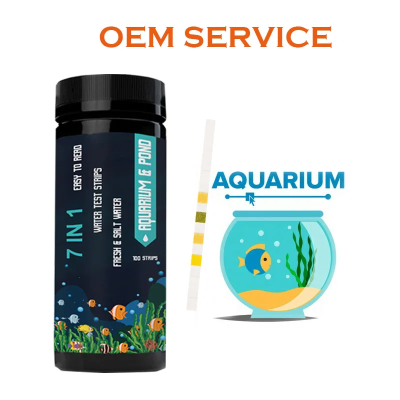 Best Sale Aquarium Water Test Strips 7 in 1 Pool Test Aquarium Accessories Water Test Strips
