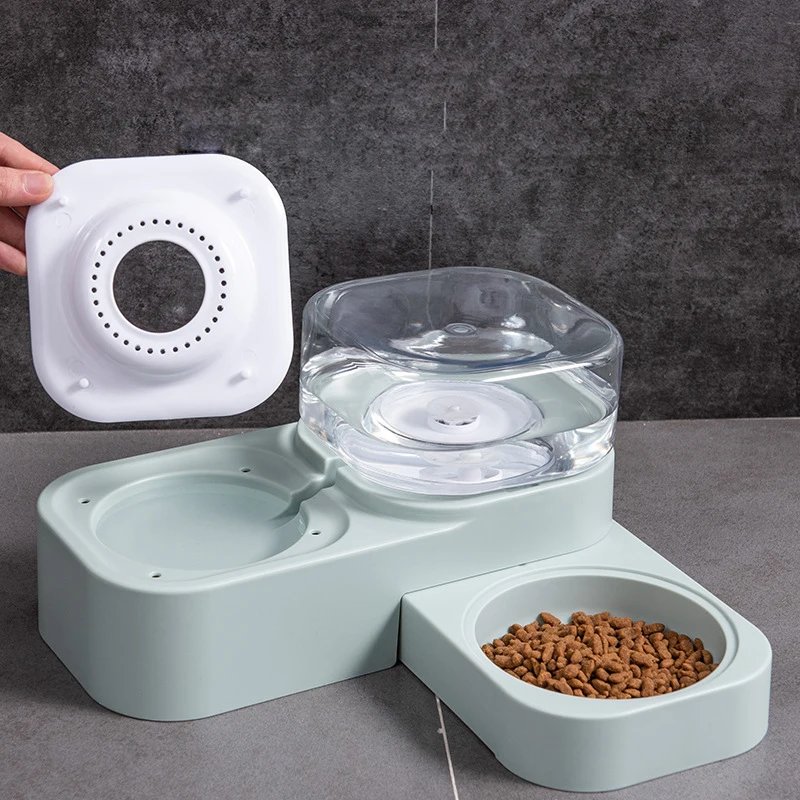 2 in 1 Automatic Pet Feeder Multifunctional Dog Cat Water Drinking Fountain Water Drinker Dispenser