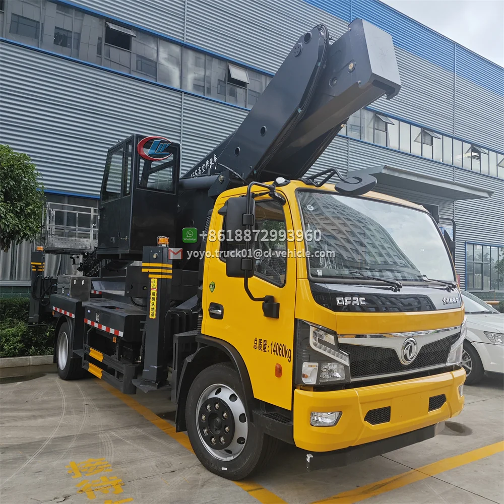 ISUZU 2 14 16 18 32 Meters 4X2 Telescopic Boom Arm High Altitude Hydraulic Aerial Cage Truck for Sale