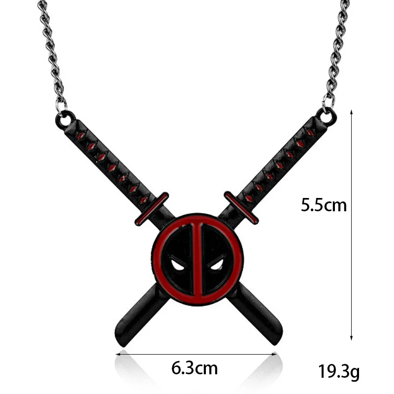 Wholesale Double Slug Deadpool Necklaces Creative Splice Couple Necklace Personalized Wolverine Mask Necklace
