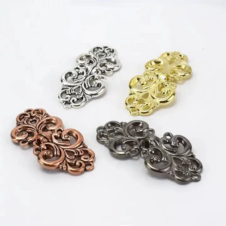 Vintage alloy buttons unique Chinese style cheongsam pendant for jacket pocket shawl tie clothing buttons