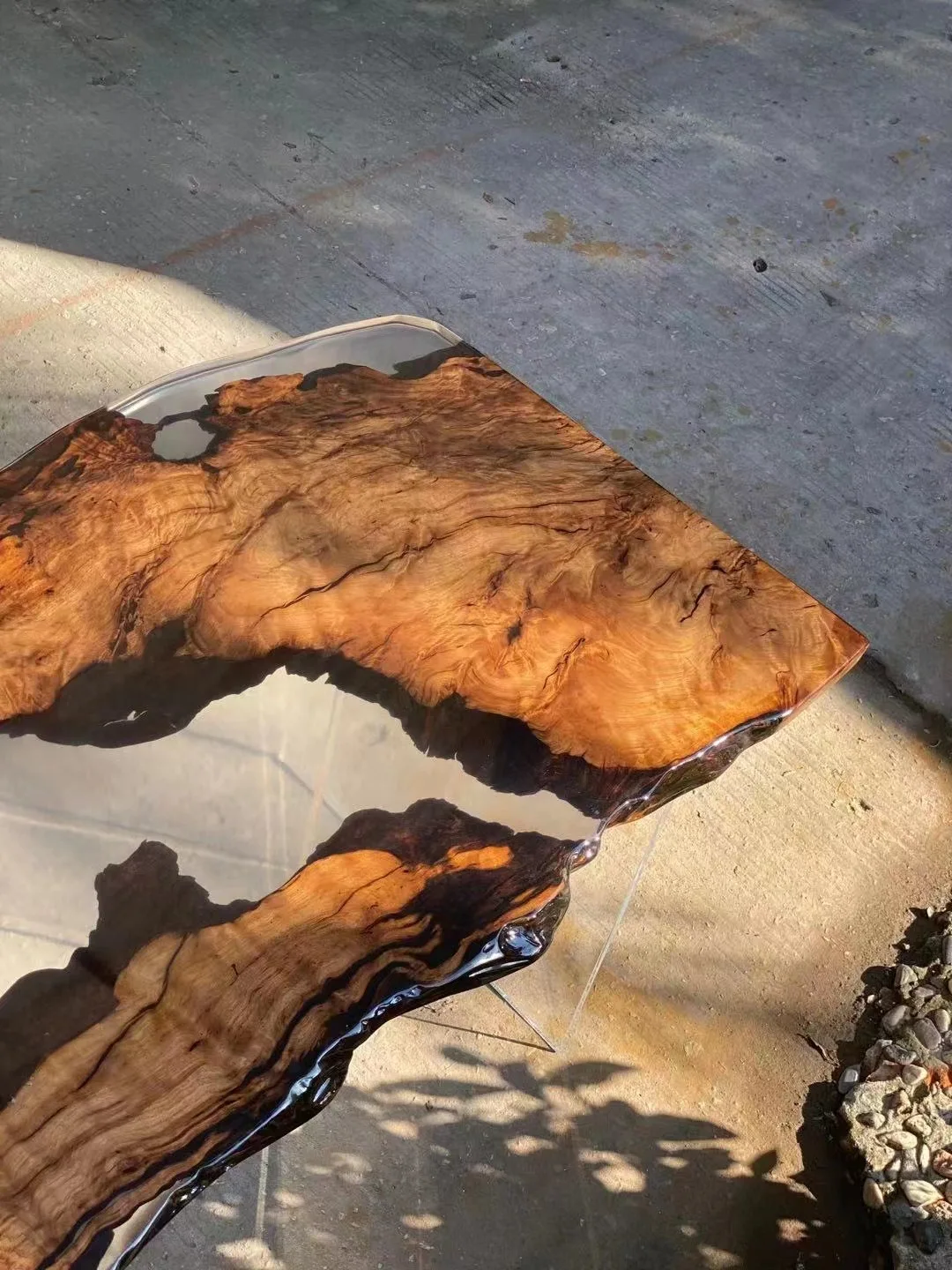 Factory Wholesale Custom Epoxy Resin Tables For Dining Room Furniture Fir Wood Slab With Crystal Clear Epoxy