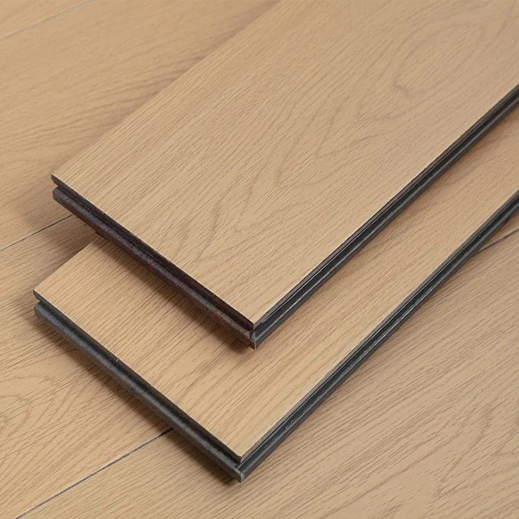 TAP & GO natural color multilayer solid wood parquet flooring particle board production line piso flooring