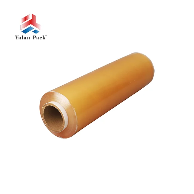Free Sample Luggage Packing Logistics Transport Gold Wrap Plastic Film Hand Stretch Film