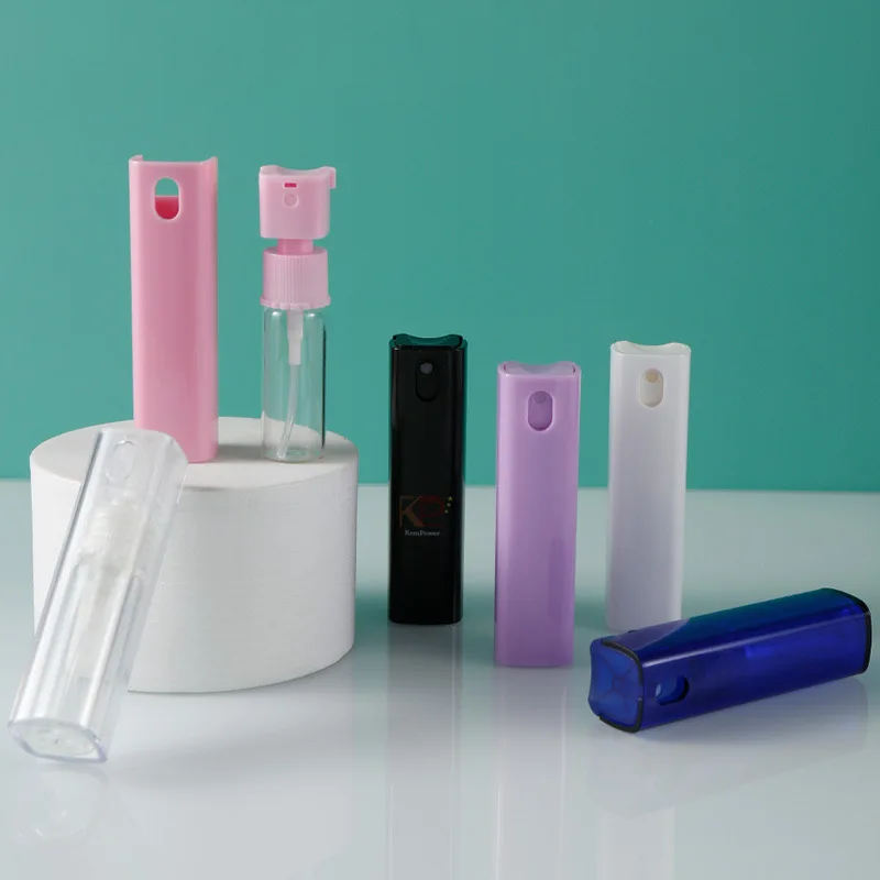 10ml Plastic Perfume Atomizer Square Travel Portable 10ml Small Refillable Perfume Spray Bottle
