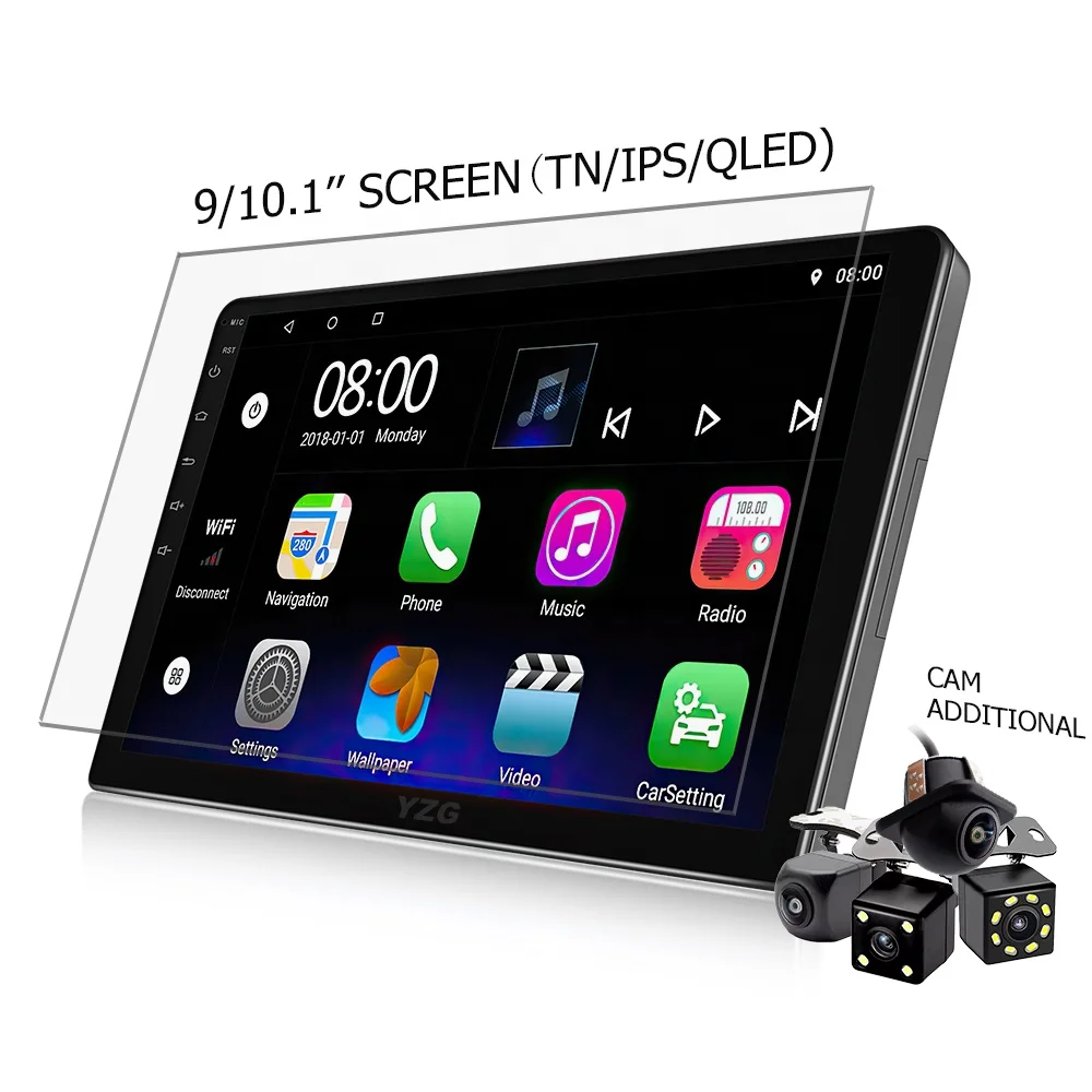 4k 1 din 2 din android 10 9 дюймов 10,1 дюймов Сенсорная панель головное устройство 64 Стерео DVD плеер carplay android автомобильное радио 10 дюймов 8 ядер