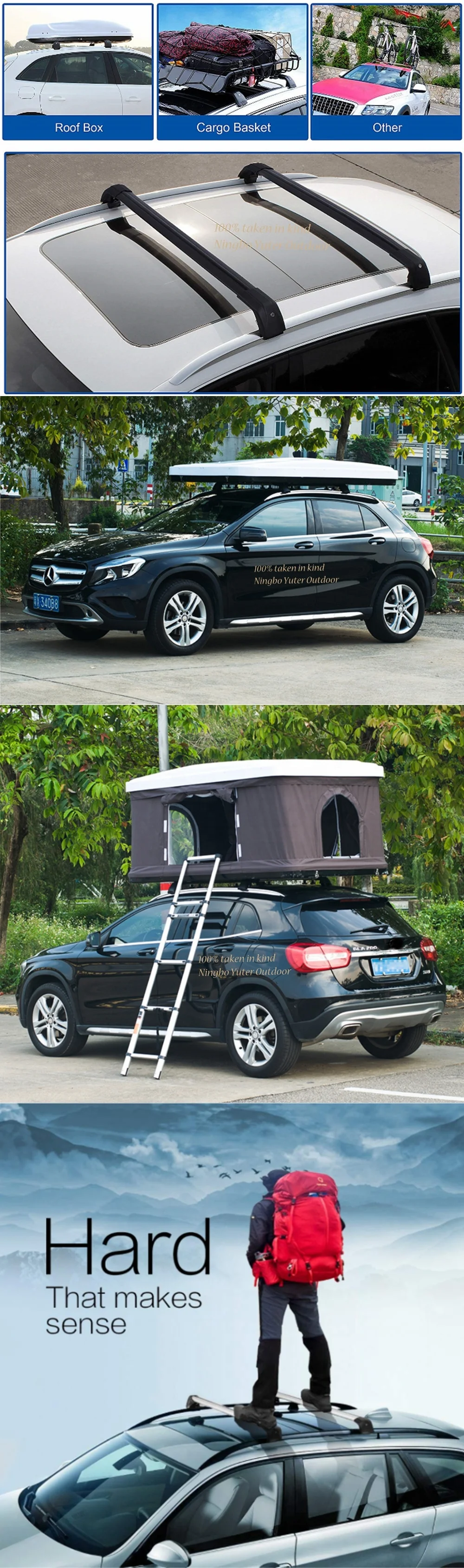Высококачественные алюминиевые спортивные багажники на крышу, автомобильные съемные багажники на крышу