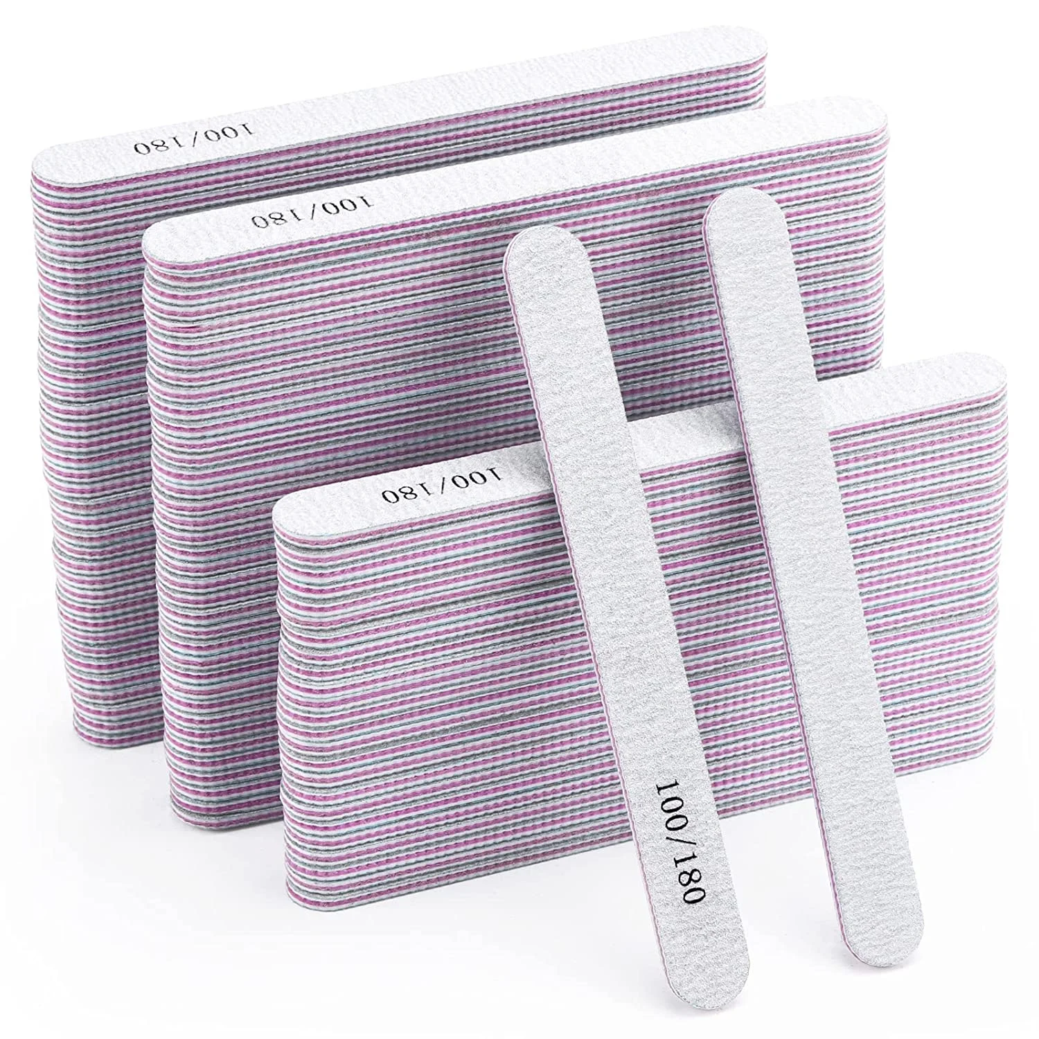 Professional Custom Logo Nail Buffer And Nail Tool 100/180 Sandpaper Nail File