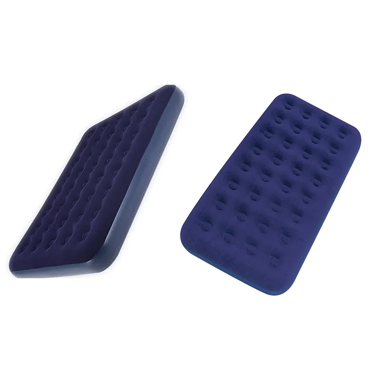 C02 2023 inflatable flocked air bed with electric pump inflatable eco-friendly pvc air mattress for camping