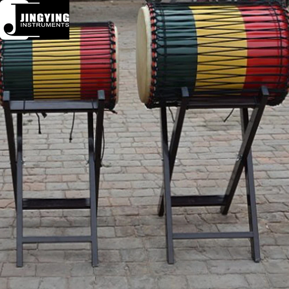 2024 Jingying Music Latin Drums Series,Wholesale 11/13/16 inch Professional Bass/Alto/Treble Djun Djun Drums with Stand Set