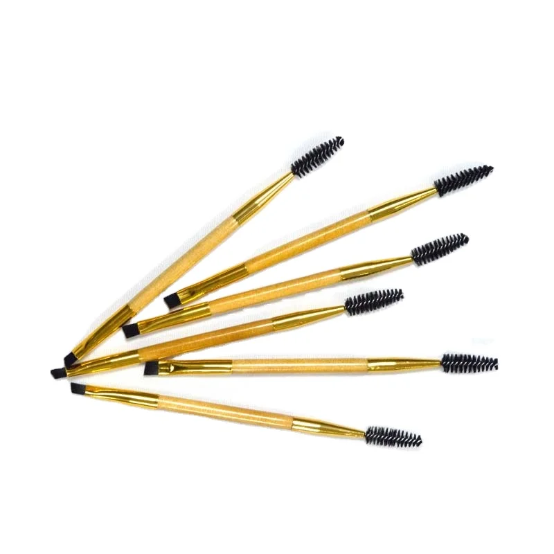 High quality private label  Double-Sided Brow Brush Eyebrow Brush Comb Professional Beauty Makeup Brushes