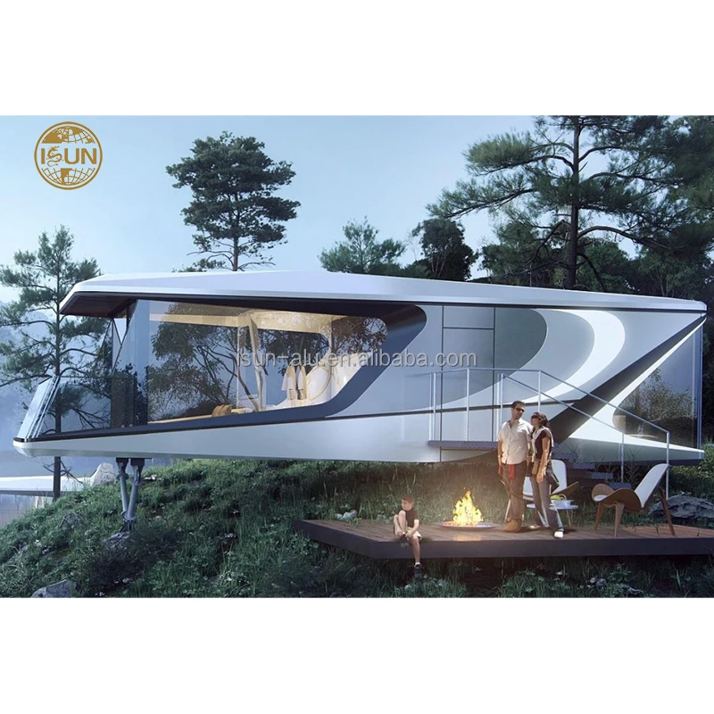 Ready To Ship Fold-Out Portable Shipping Container Home Cheap Tiny House Cabin Box on Wheels Price