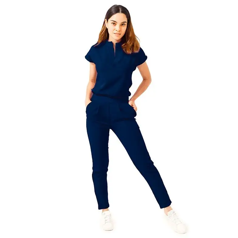 Fuyi Group Top Quality Fashion Uniform Scrubs Suit Women Health Care Scrubs Stretchy Scrubs Uniforms Sets