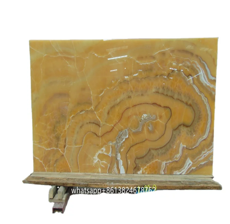 honey onyx marble for TV wall and bookmatch wall and stair case with luxury stone yellow marble slab