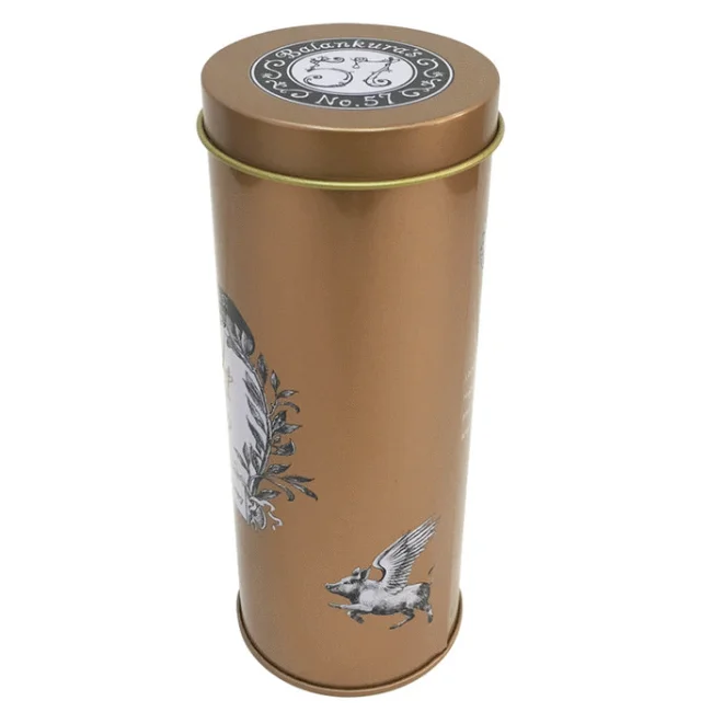 Круглая пустая металлическая кофейная жестяная коробка для чая