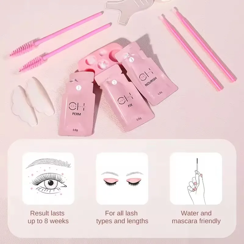 Joinshine Lash Lift Solution Sachet Kit 5 Minutes Lash Brow Lamination Mild Formula Vegan Eyelash Perm Kit Private Label