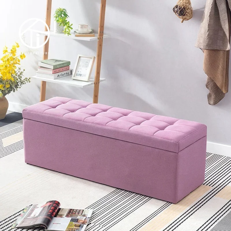 Современная экономичная кожаная скамья для обуви в прихожую цветная длинная с местом хранения