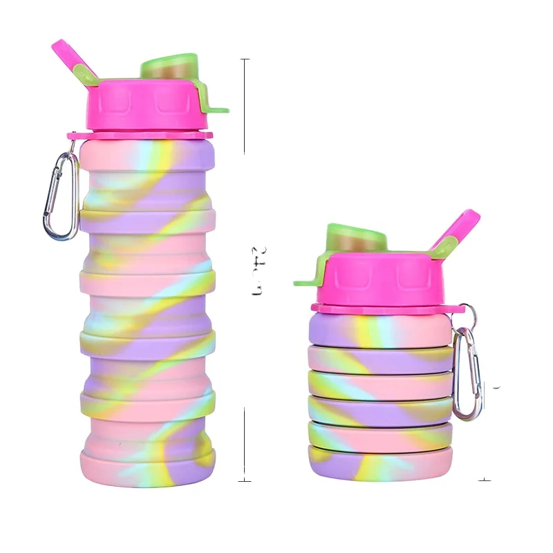 Спортивная силиконовая складная чашка для воды