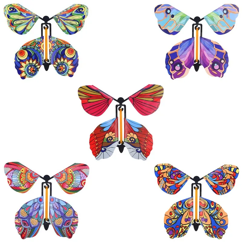 10Pcs Flying Butterfly Prank For Birthday Anniversary Card Gift Joke The Butterfly Flying Children Paper Toys