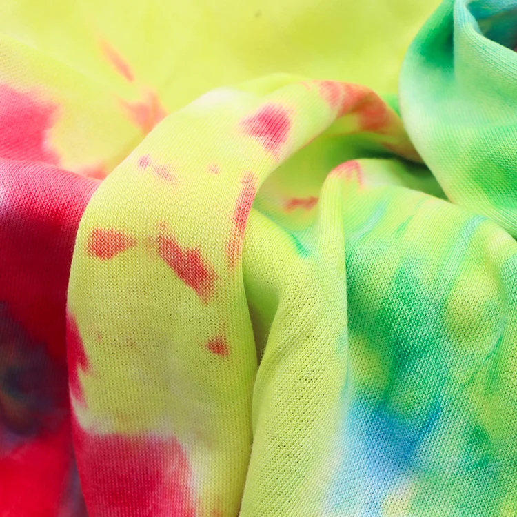 Fabric online Custom tie dye super soft 100 polyester fleece velvet fabrics for clothes