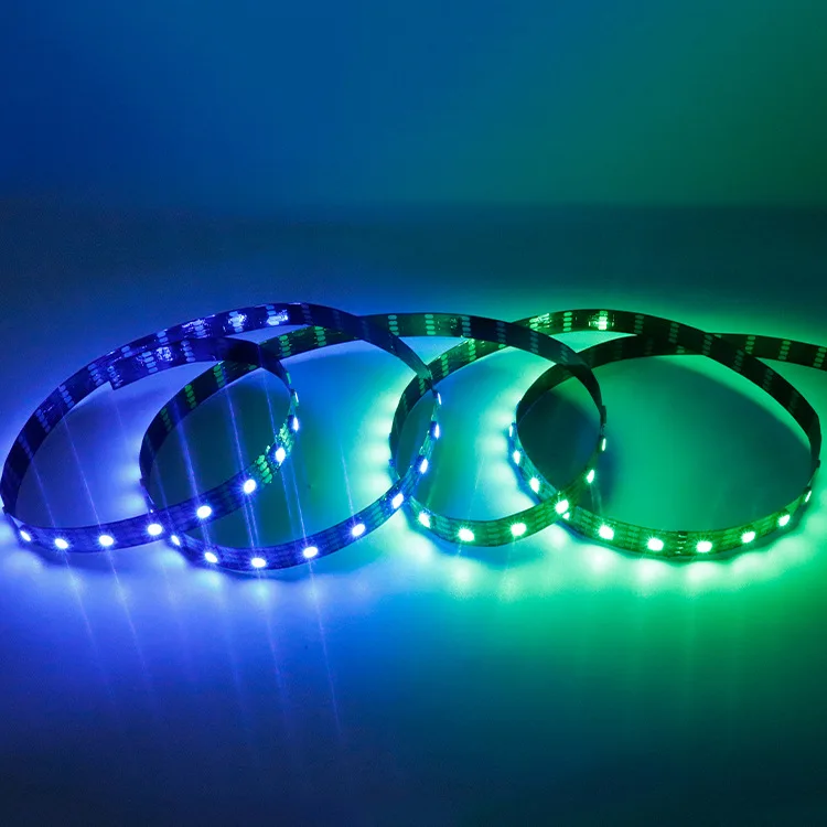 Smart Digital DC 5V 30/36/48/60/72/96/144D SMD 5050 Ic Built In Chip Magic Full Color Black/White PCB LED SK9512 IC Strip Light