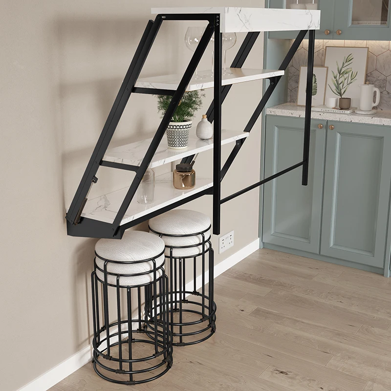 Multifunctional wall folding dining table wall hanging family small dining table