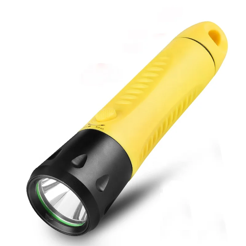
Multifunctional diving flashlight orange and yellow two-color big size ABS+ aluminum flashlight 