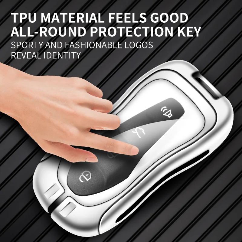 Zinc Alloy Leather Car Key Case Cover For Geely New Emgrand GS X6 Azkarra Tugella FY11 Atlas Pro SUV EC7 Protector Keychain