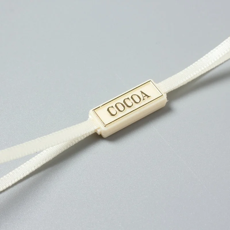 Embossed Logo Hangtag String Plastic Hang Tags Seal Strings Custom Hang Tag Seal Rope