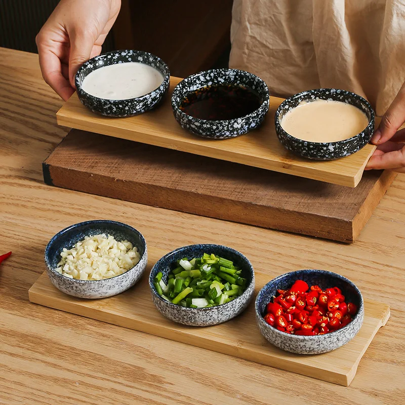 Harmony Wholesales Japanese Style Serving Sish Vegetable Dried Fried Shallots Small Plate Sushi Ceramic Soy Sauce Dish