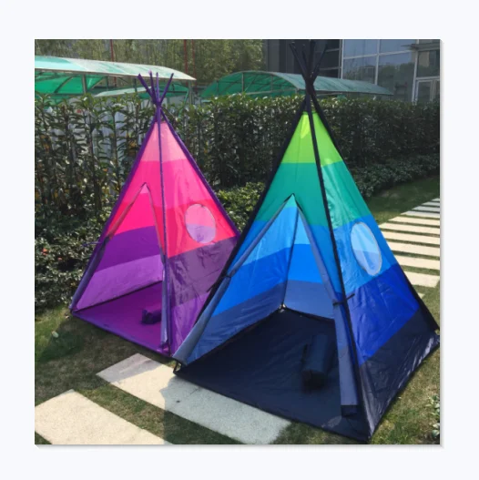 Indoor Outdoor USA Wholesale Stripe Waterproof Indian Teepee New Kids Play Toy Teepee Tent For Kids