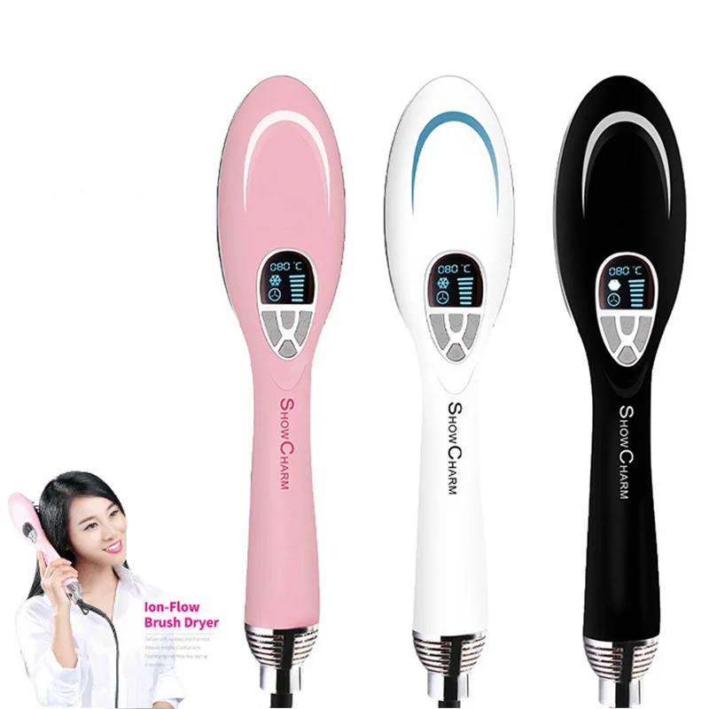 
2021 New Amazon Hot Air Brush Styler Homeuse Hair Dryer Brush 