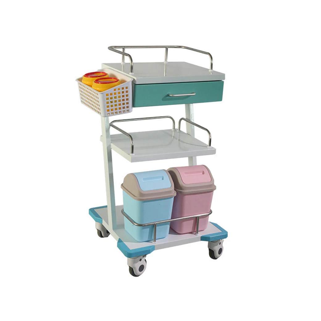 Modern Hospital ABS Plastic Emergency Medicine Medical Cart Crash Anesthesia Trolley For Clinic Use Treatment