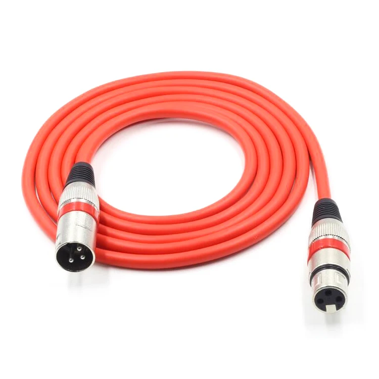Factory price Custom make Colorful Connectors 3pin Xlr Cannon Male To Female Plug Connectors Microphone Cable Microphone Cords