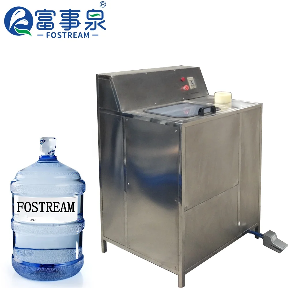 Semi Automatic Rotary 19L 5 Gal 5Gallon Big Pet Plastic Bottle Washing Machine For 20 Liter Drum Bottle