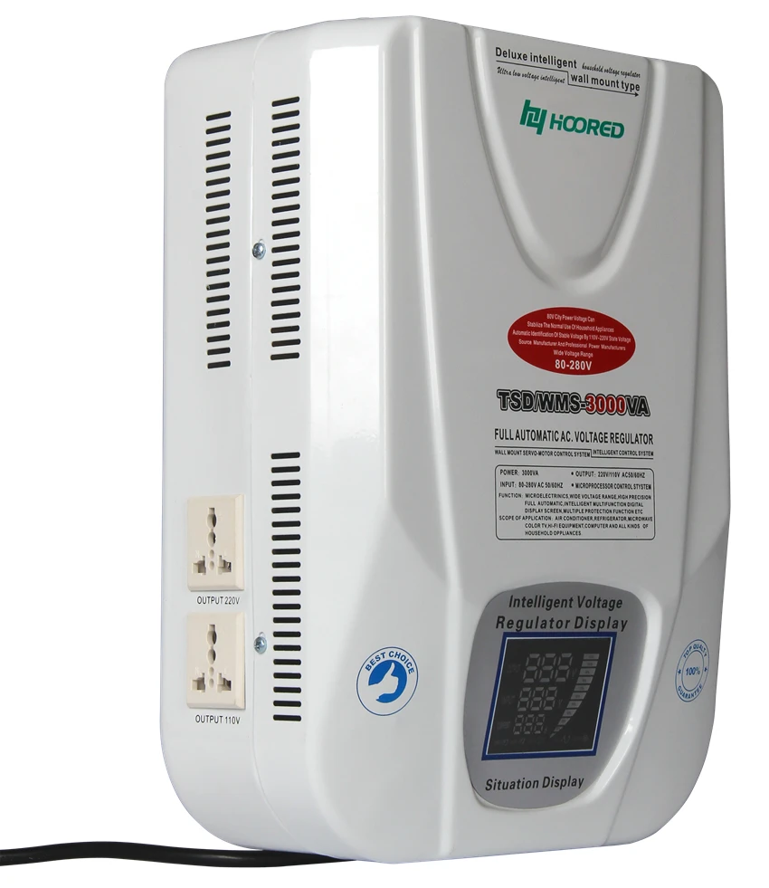 TSD 3KVA  3000VA  220VAC Relay Control Wall Mounted Automatic Voltage Regulator Stabilizer AVR