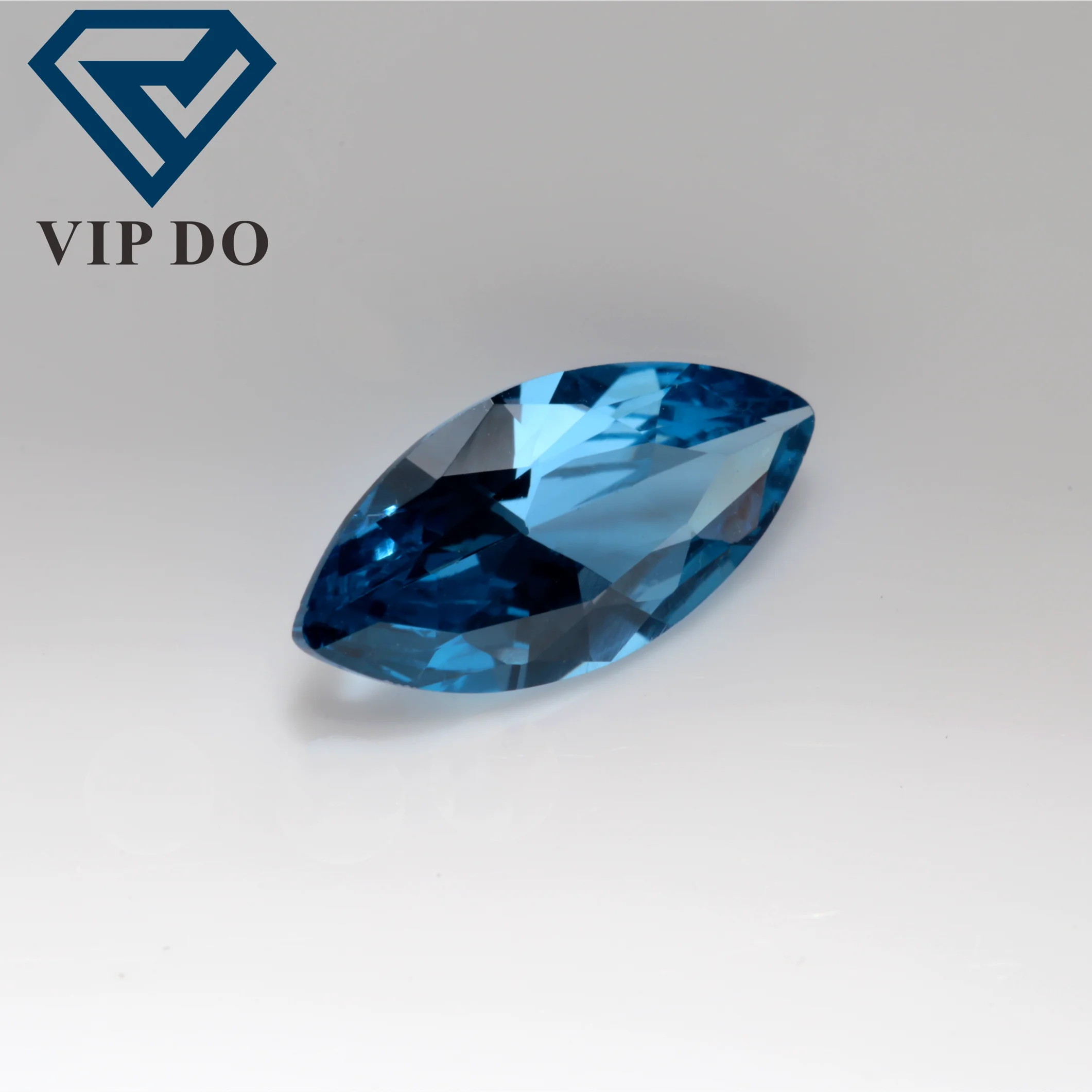 Faceted cut marquise cut 119# aquamarine blue spinel loose gemstones marquise shape synthetic aquamarine 119# spinel gemstones