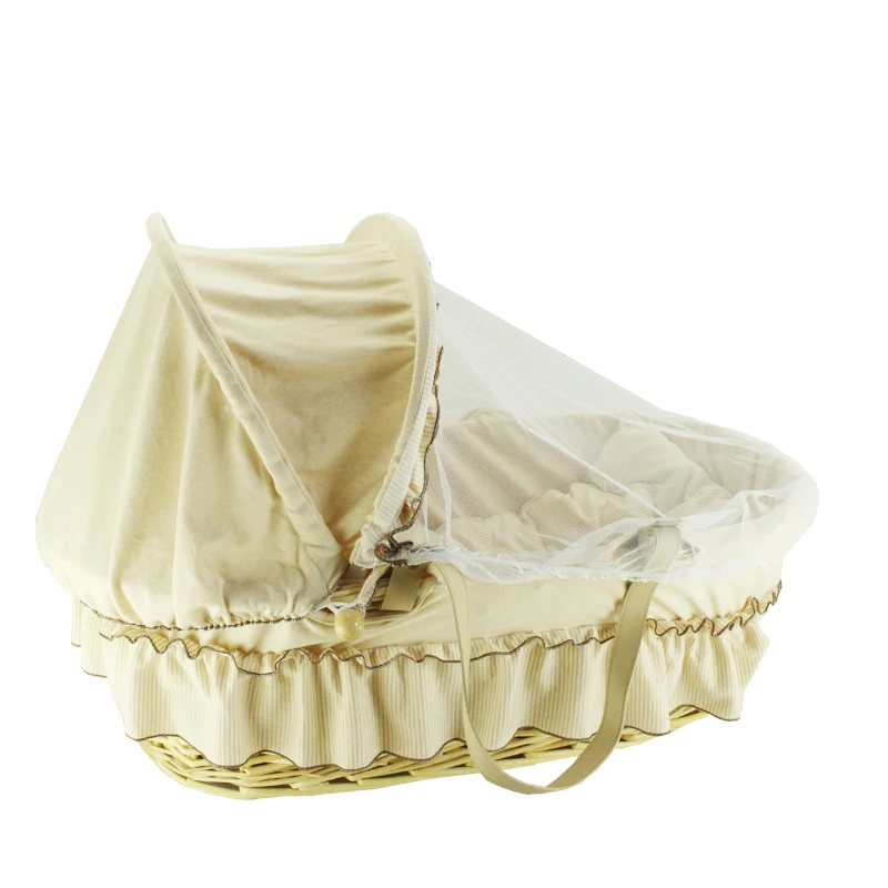 
Natural wicker bassinet baby sleeping bed  (1981088480)
