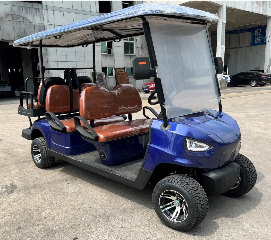 Новая тележка для гольфа с сенсорным экраном 6 пассажиров электрическая или газовая охоты