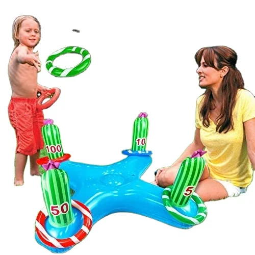 Большой кактус, надувное кольцо для бассейна, игры, игрушки, 4 шт., плавающие кольца для бассейна, игрушки для водного бассейна, игра для детей и семьи